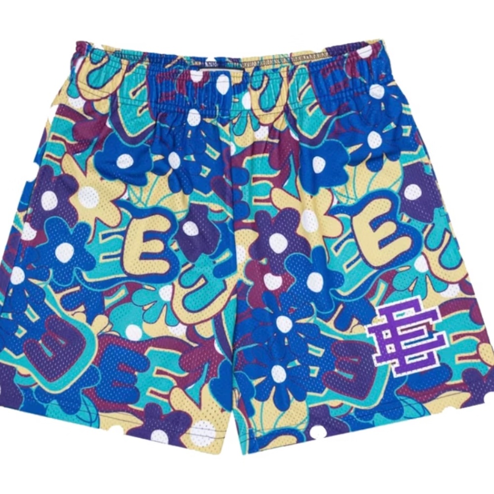 Eric Emanuel Basic Short “Floral 4” Blue, Size M